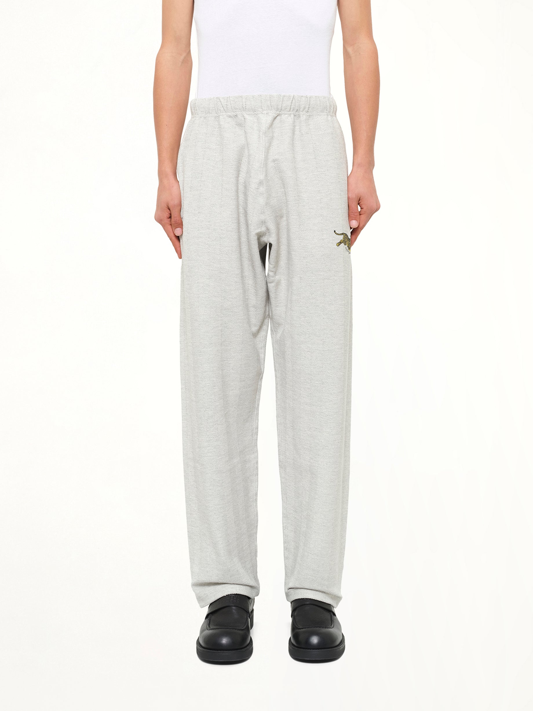 Kenzo Jumping Tiger Straight Jog Pants in Pale Grey