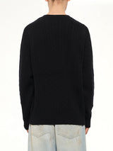 Cable Knit Sweater in Black