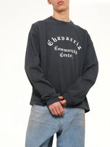 Community Center LS Buffalo T-Shirt in Black