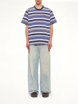 S/S Stripe T-Shirt in Blueberry