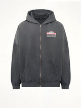 Plaza Chavarria Zip Hooligan Hoodie in Pirate Black