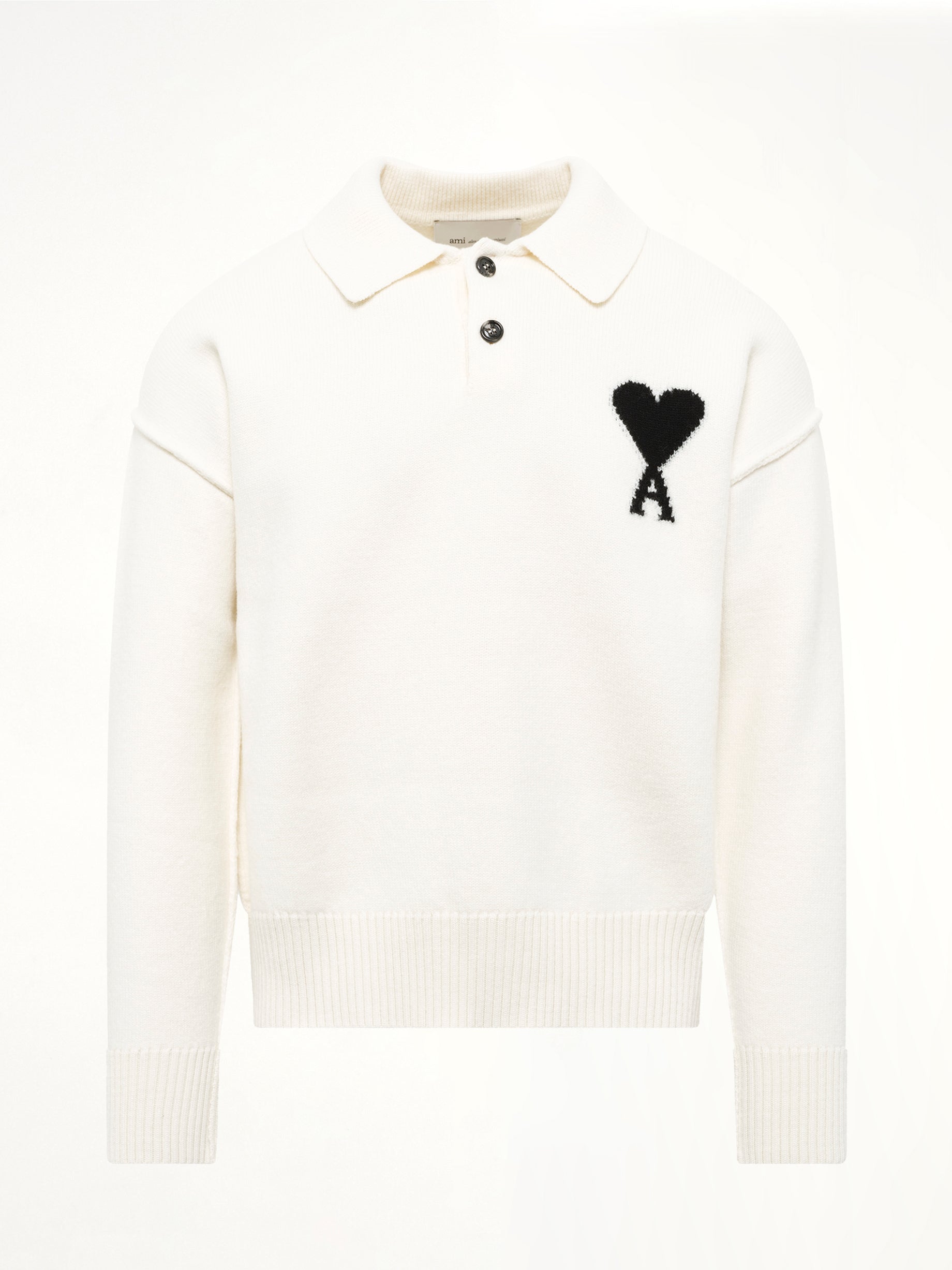 Ami De Coeur Polo Sweater in Off White