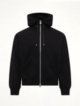 Cotton Jersey Hoodie in Black
