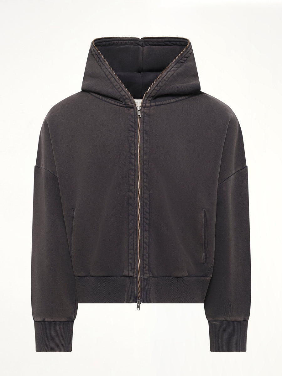 Eternal Zip Hoodie in Washed Black