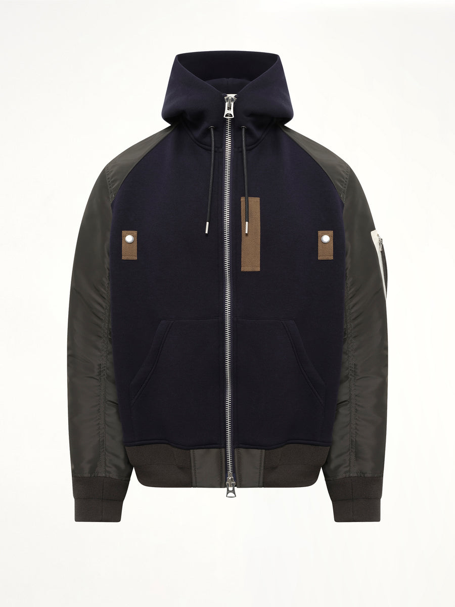 Sponge Sweat Hoodie in Navy/Dark Khaki