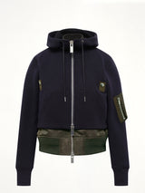 Sponge Sweat Hoodie in Navy/Dark Khaki