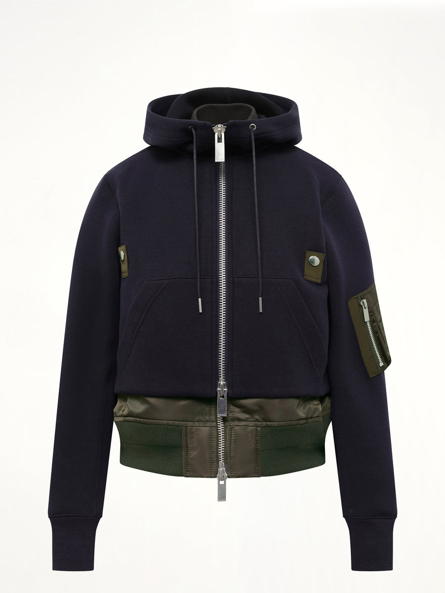 Sponge Sweat Hoodie in Navy/Dark Khaki
