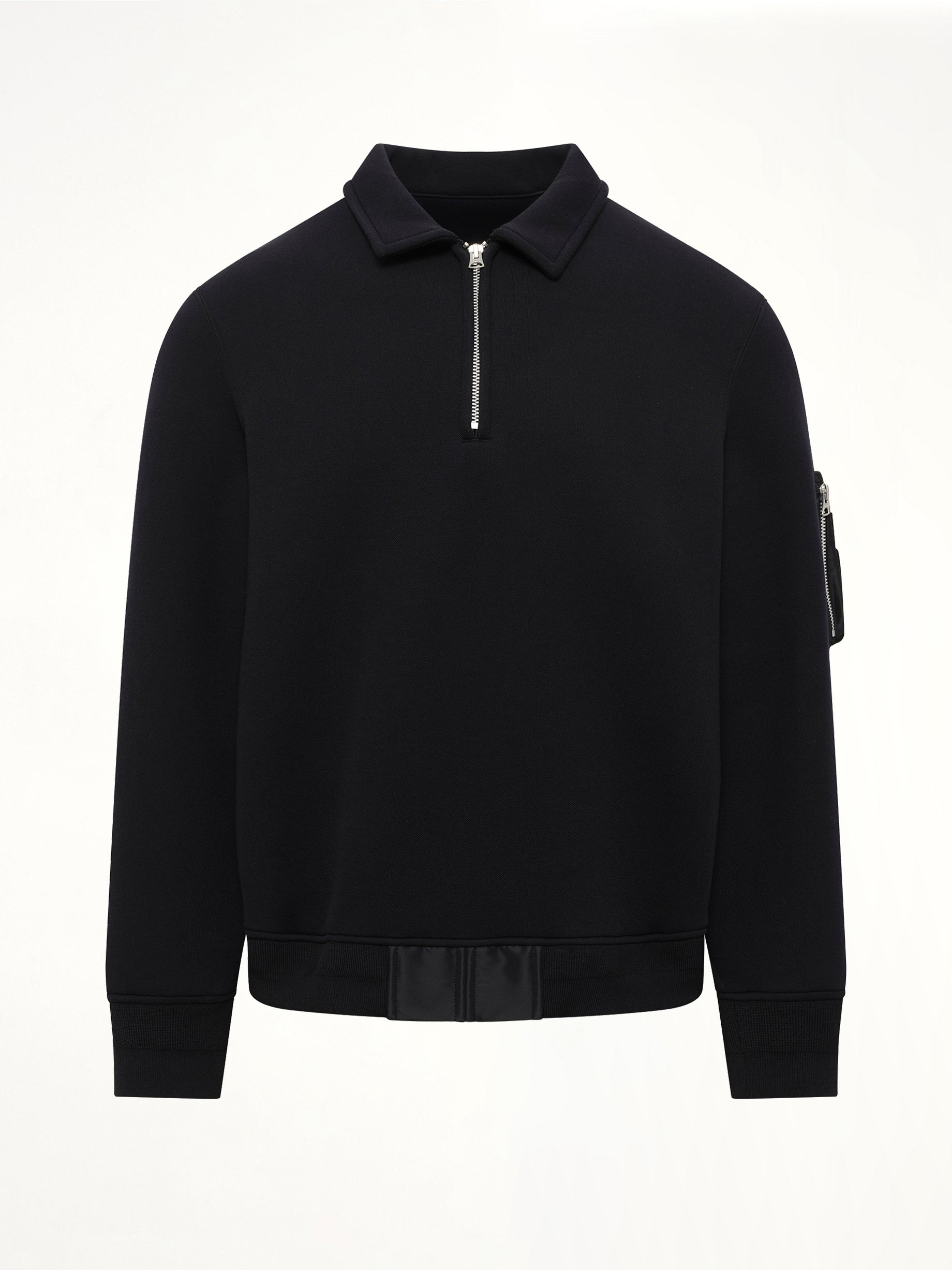 Sponge Sweat Polo Shirt in Black