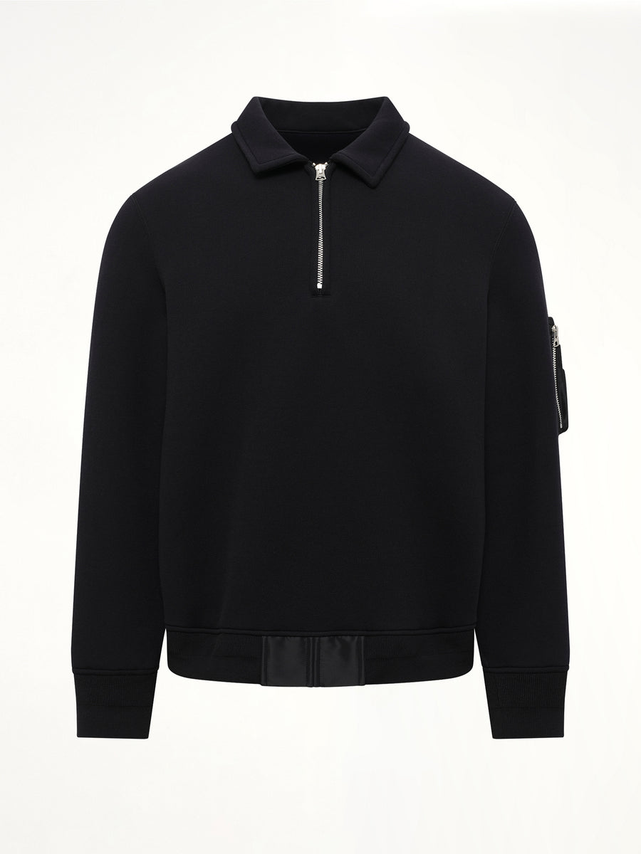Sponge Sweat Polo Shirt in Black