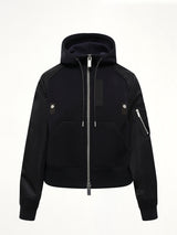 Sponge Sweat Zip Hoodie in Black
