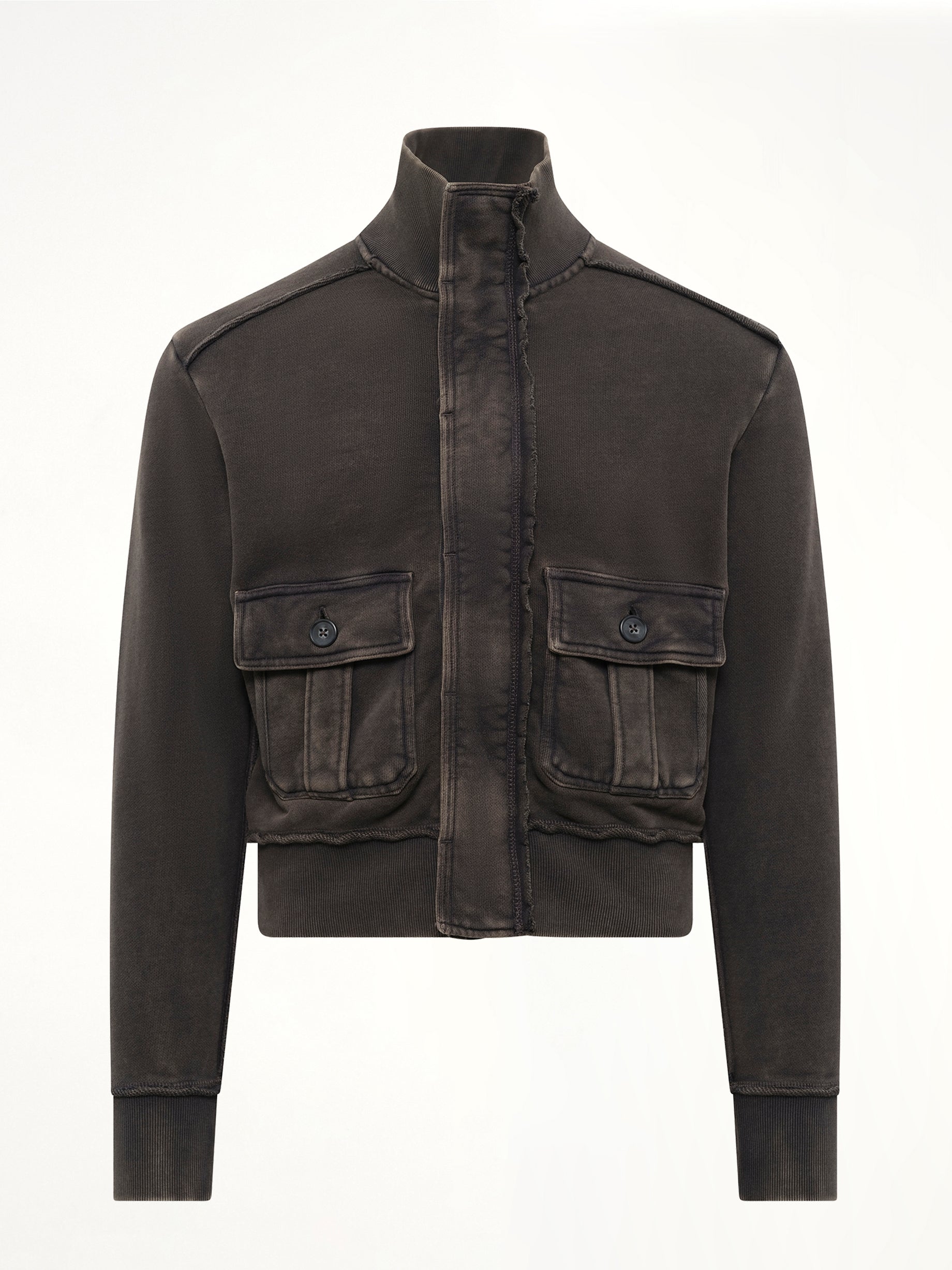 Supply Track Jacket in Washed Black