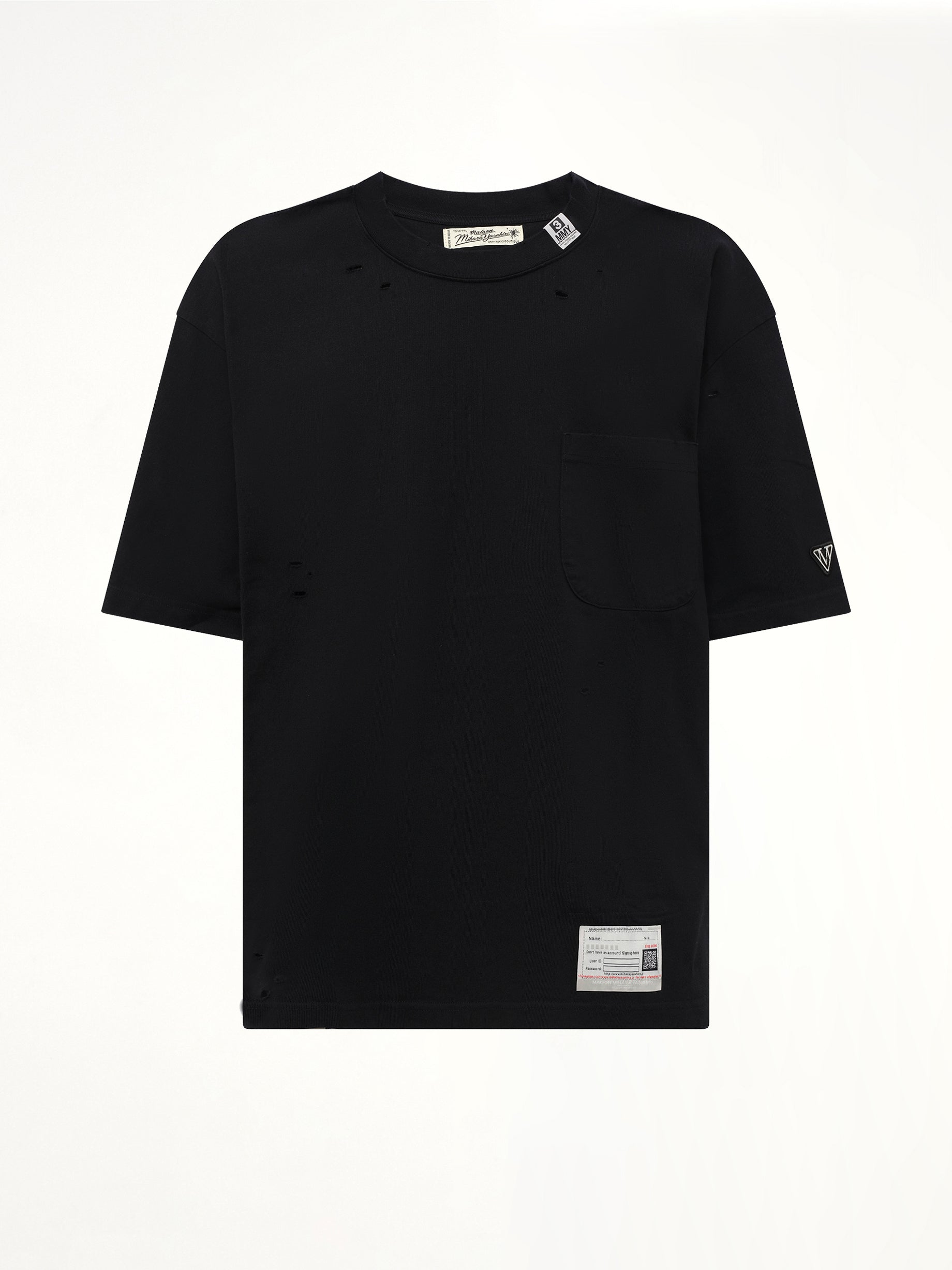Thermal Combined T-Shirt in Black