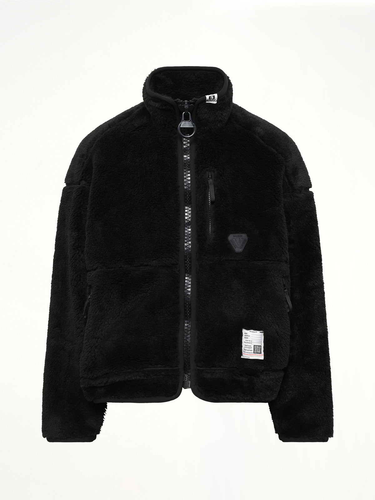 Wide Back Boa Blouson in Black