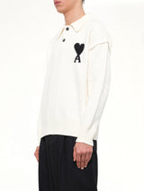Ami De Coeur Polo Sweater in Off White
