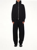 Cotton Jersey Hoodie in Black