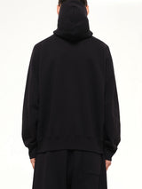Cotton Jersey Hoodie in Black