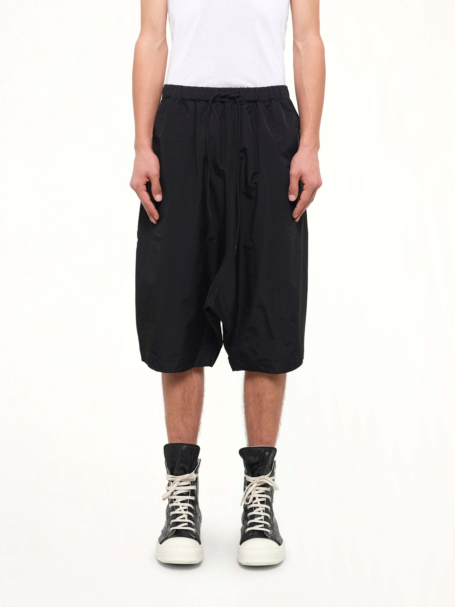 Nylon Taper Short in Black