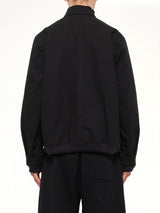 Nylon Twill x Rip Stop Reversible Blouson in Black/Dark Khaki