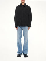 Padded Ami De Coeur Overshirt in Black