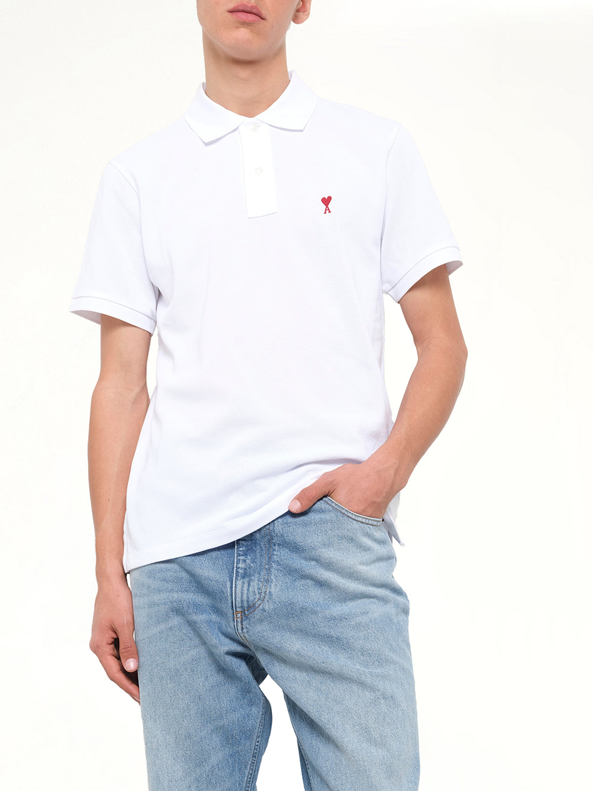 Ami De Coeur Polo in White