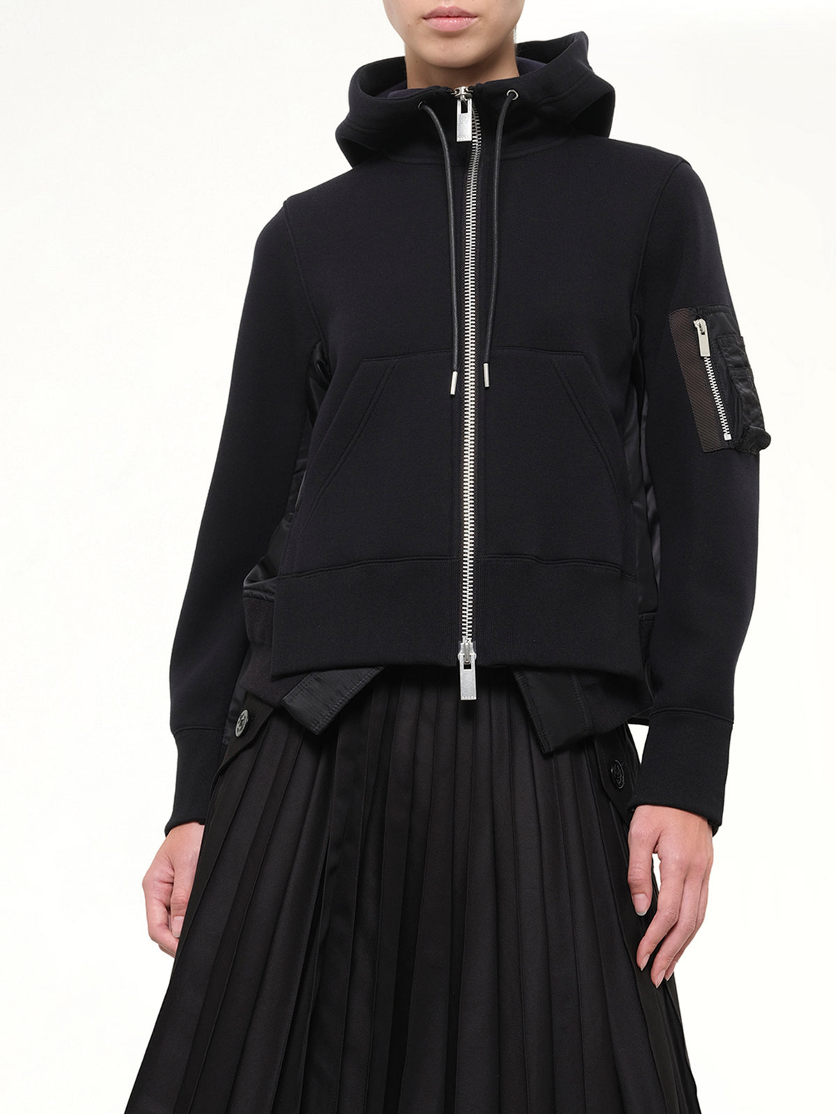 Runway Sponge Sweat Hoodie in Black