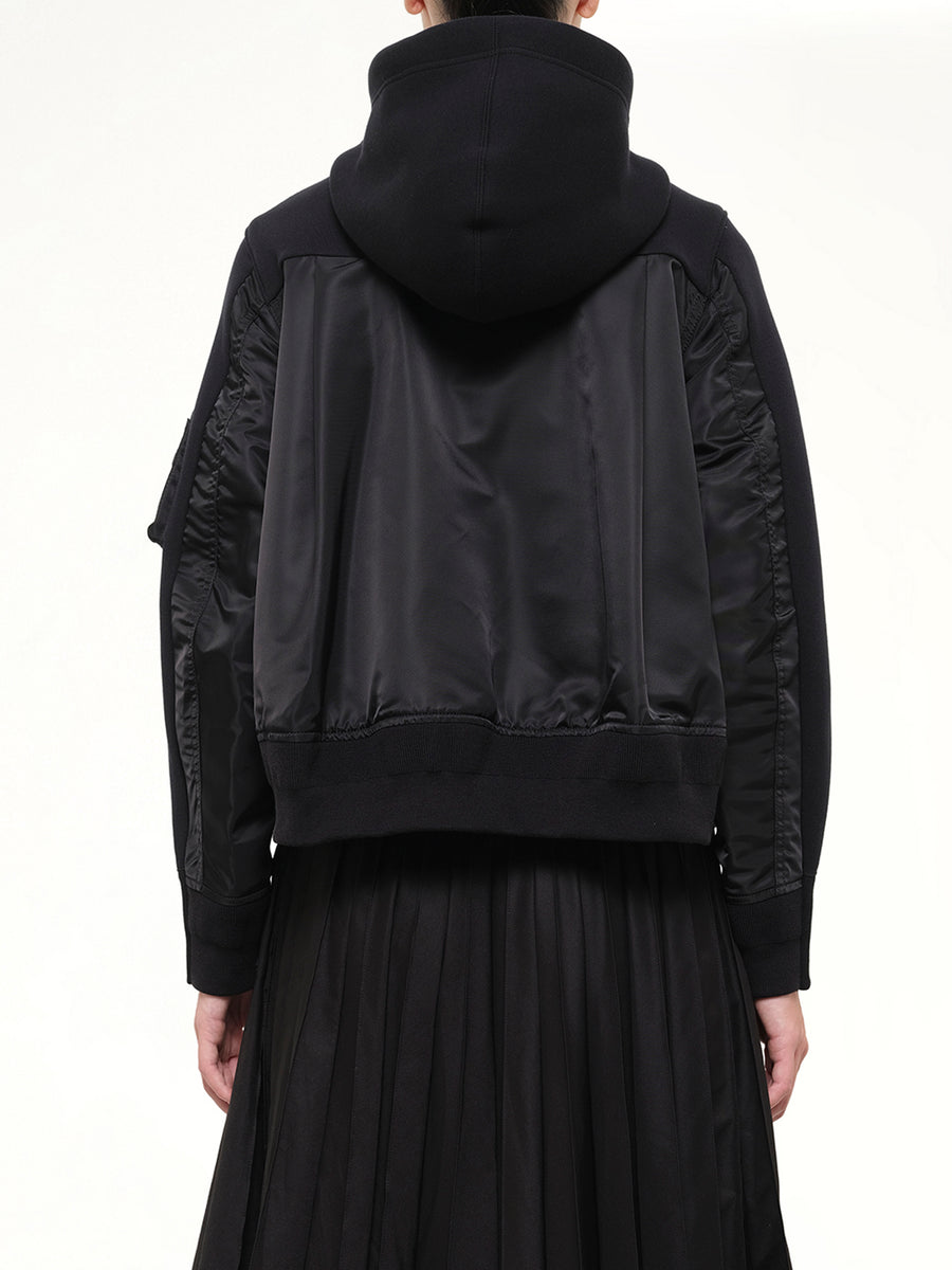 Runway Sponge Sweat Hoodie in Black