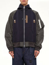 Sponge Sweat Hoodie in Navy/Dark Khaki