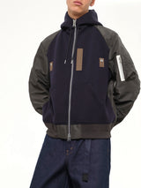 Sponge Sweat Hoodie in Navy/Dark Khaki