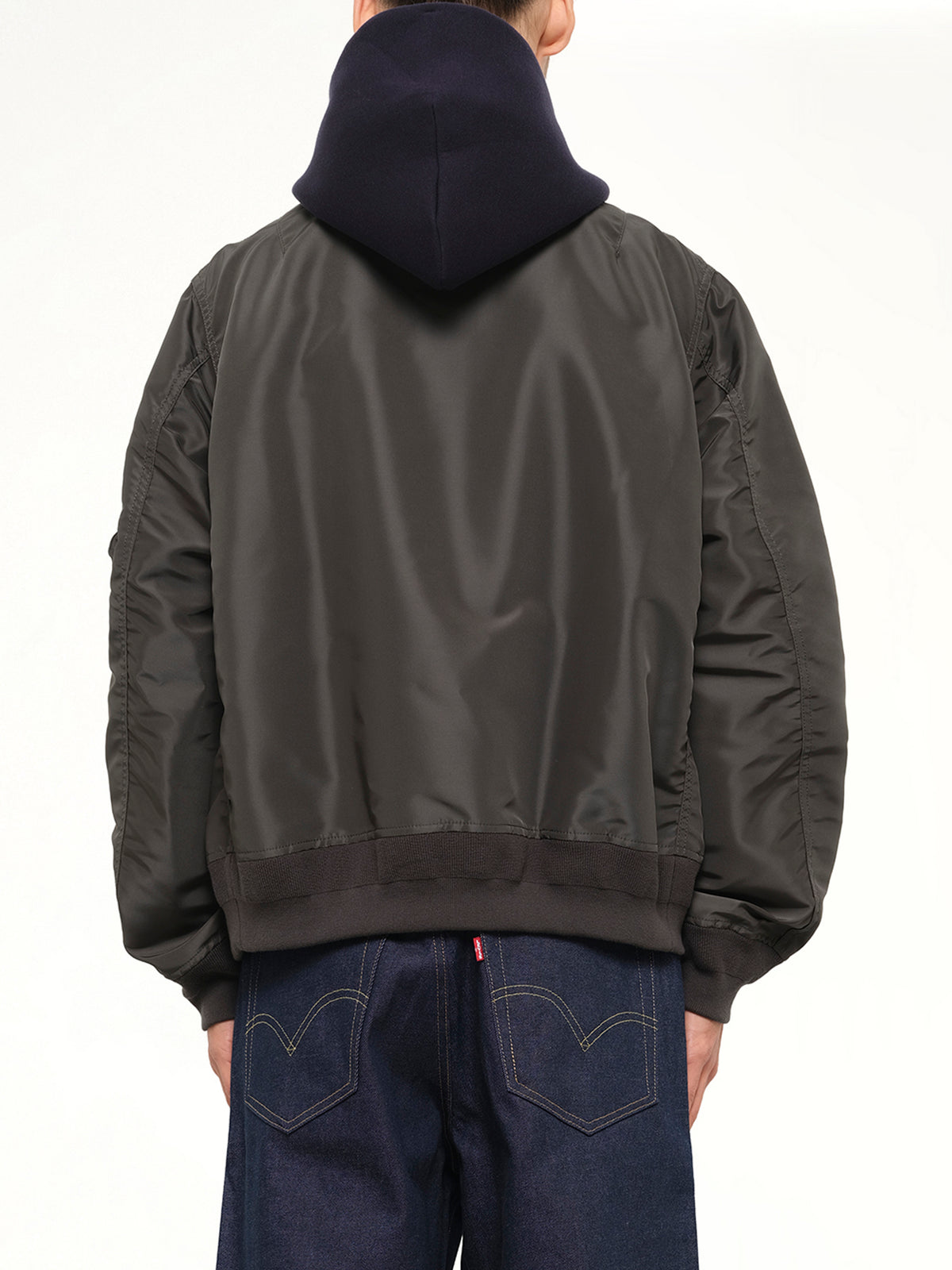 Sponge Sweat Hoodie in Navy/Dark Khaki