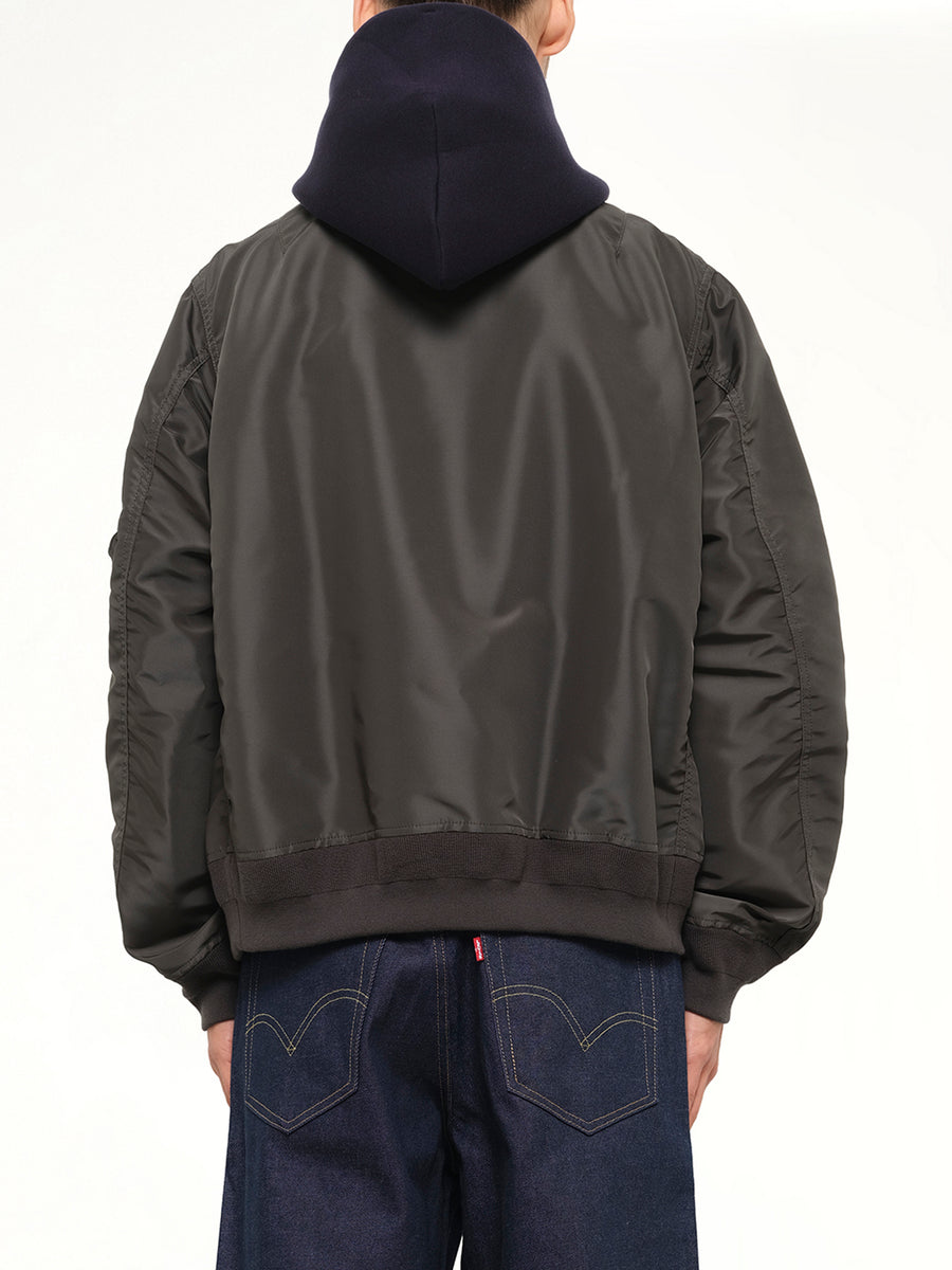 Sponge Sweat Hoodie in Navy/Dark Khaki