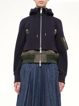 Sponge Sweat Hoodie in Navy/Dark Khaki