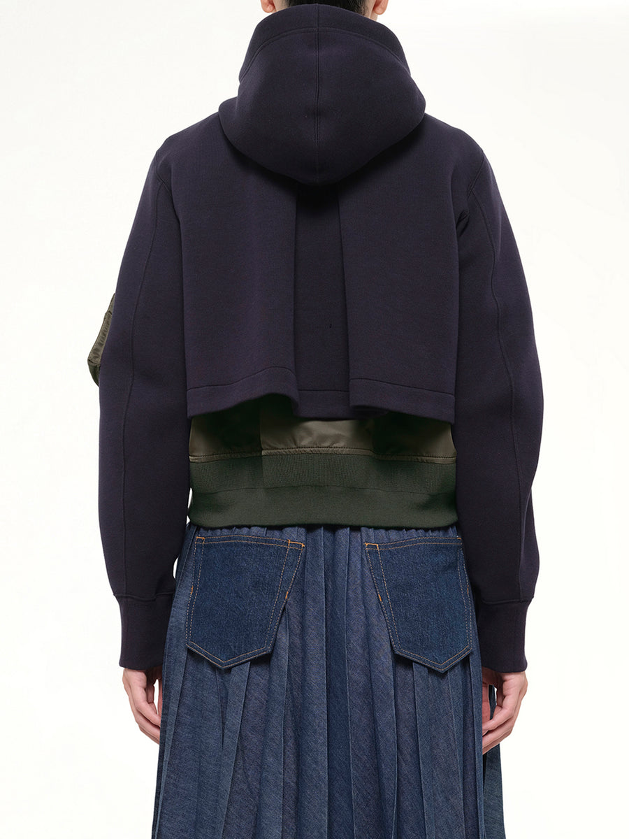 Sponge Sweat Hoodie in Navy/Dark Khaki