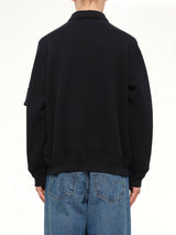 Sponge Sweat Polo Shirt in Black