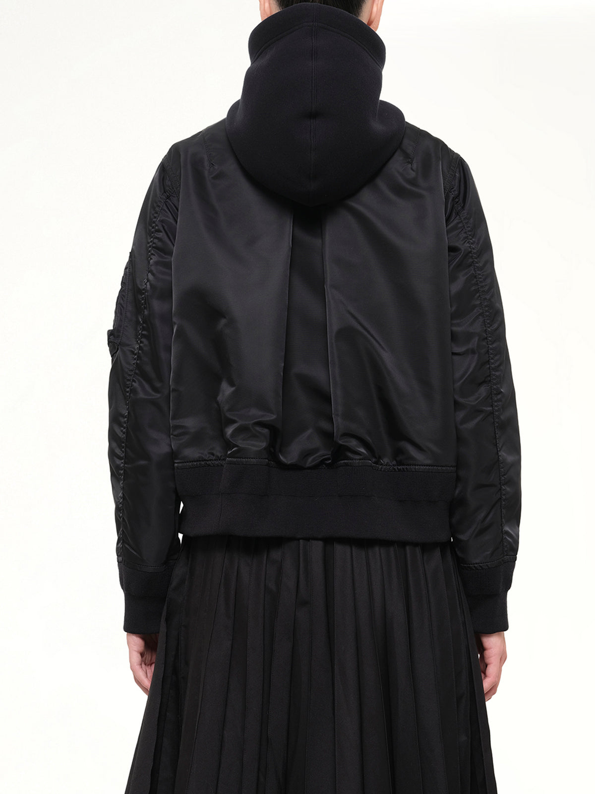 Sponge Sweat Zip Hoodie in Black