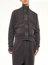 Supply Track Jacket in Washed Black