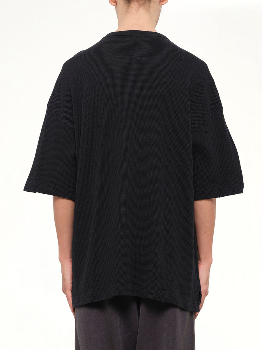 Thermal Combined T-Shirt in Black