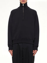 Embossed Ami De Coeur Zipped Sweatshirt  in Black