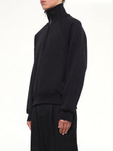 Embossed Ami De Coeur Zipped Sweatshirt  in Black