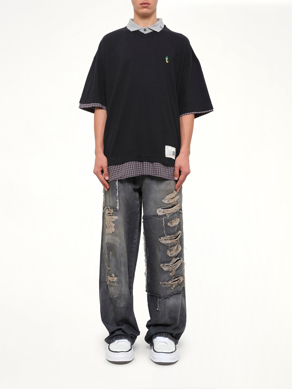 Triple Layered T-Shirt in Black