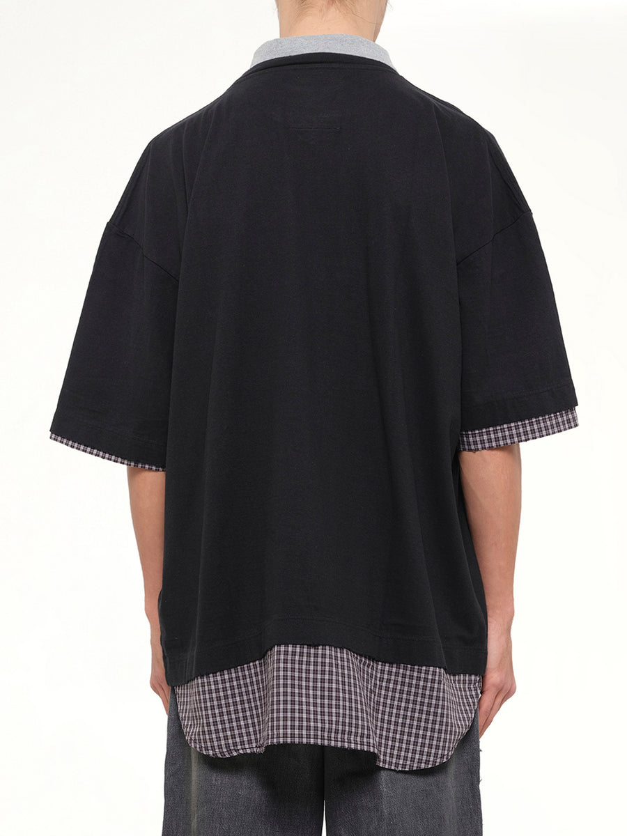 Triple Layered T-Shirt in Black