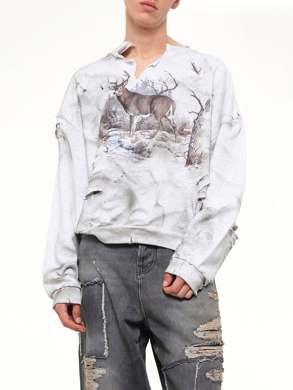 Wald Graphic Sweatshirt in Grey