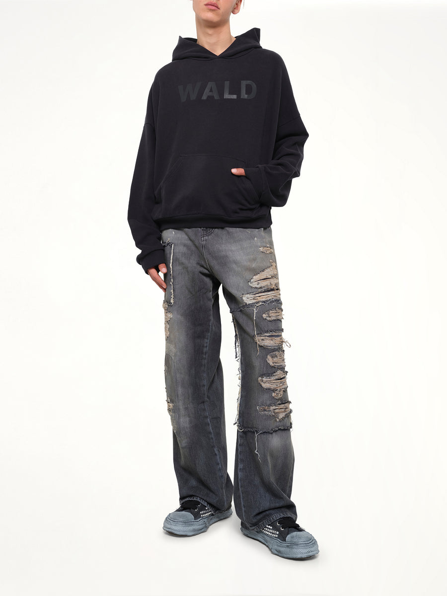Wald Logo Hoodie in Black