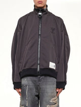 Wide Back Track Jacket in Black