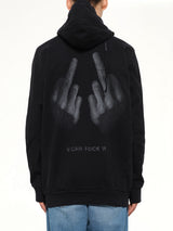11 By BBS Logo Middlefinger Hoodie in Black