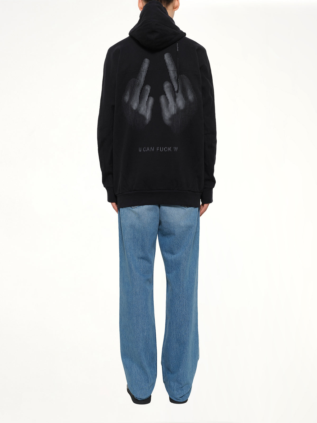 11 By BBS Logo Middlefinger Hoodie in Black