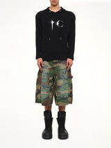 Bulk Shoulder Glow In The Dark Hoodie in Black