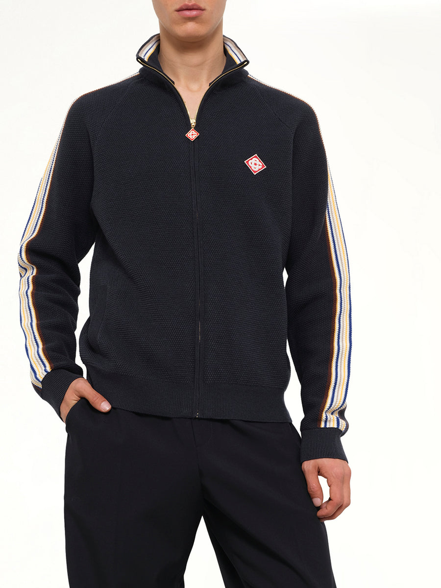 Cafe Culture Track Jacket in Navy