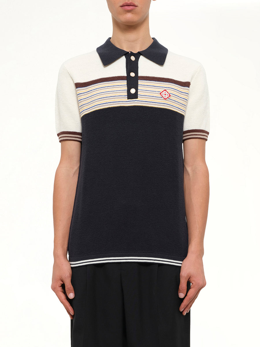 Cafe Stripe Polo Shirt in Multicolour