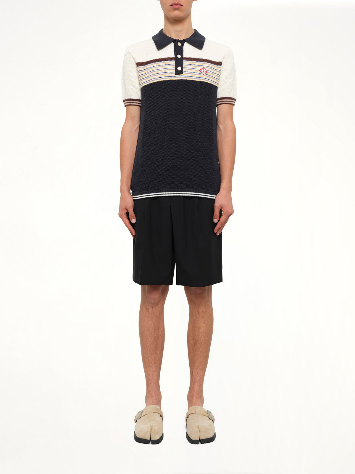 Cafe Stripe Polo Shirt in Multicolour