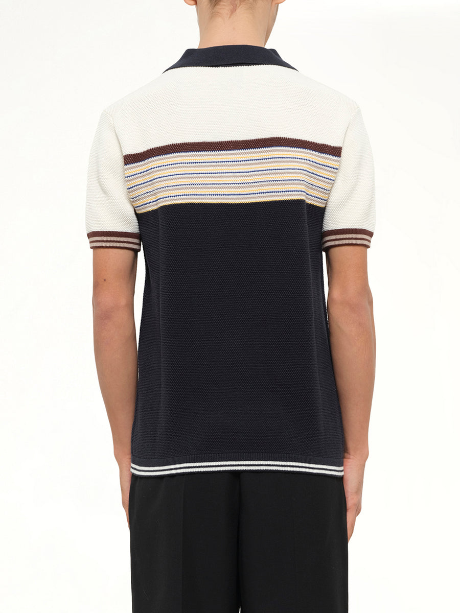 Cafe Stripe Polo Shirt in Multicolour
